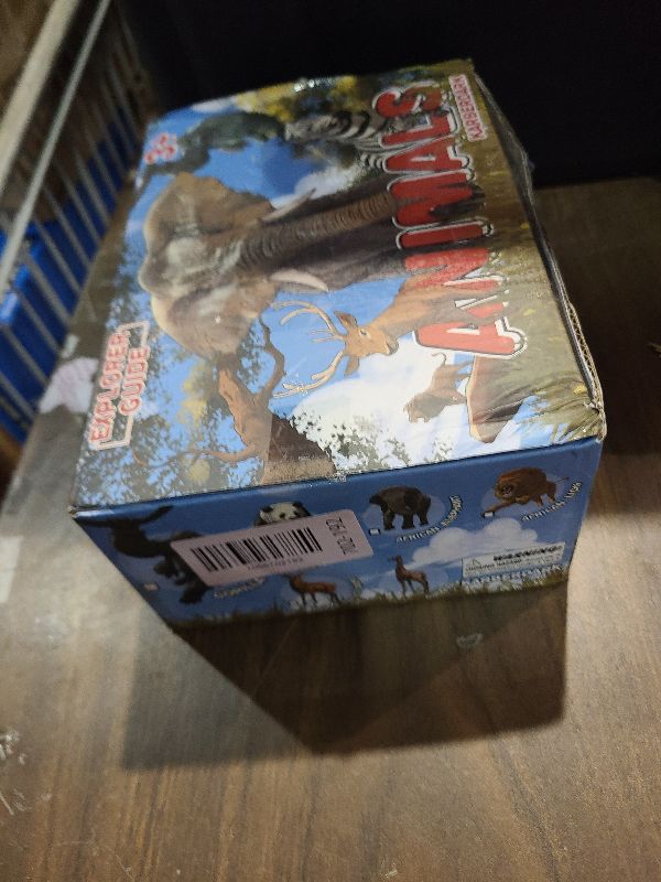 Photo 1 of 13 Pack Wild Animal Toys with Educational Booklet and Gift Box, Realistic Safari Animals Figures for Kids, Plastic Zoo Animals Figurines for Toddler Ages 1-3, Jungle Birthday Party Favor for Boy Girl