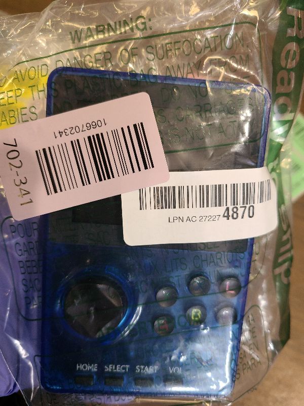 Photo 1 of 16 Bit Game Console 2.8-inch Super Wide Lcb Preloaded 100 HD Handheld Video Game Seniors Electronic Games Player Birthday Present Xmas (Transparent Blue)