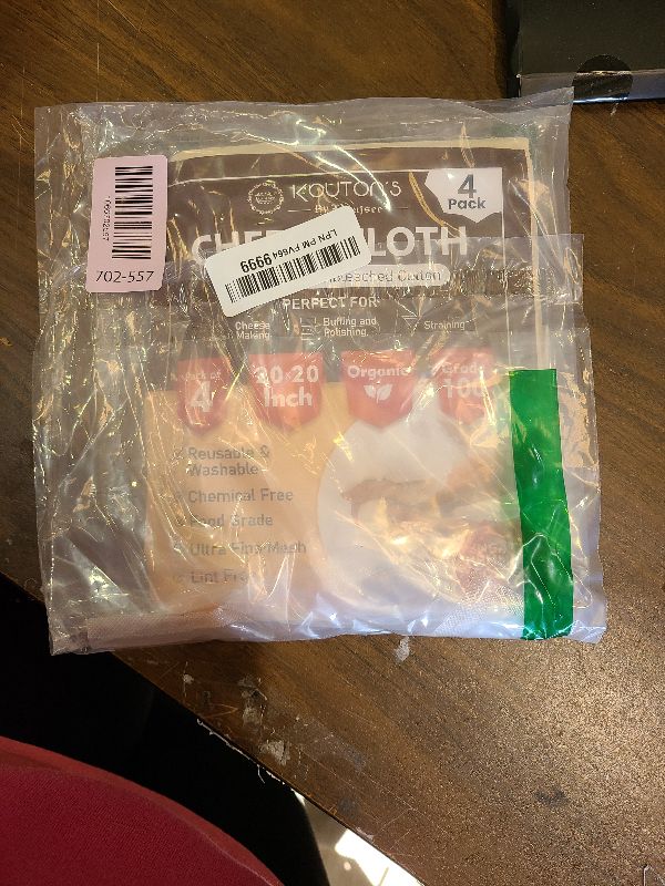 Photo 1 of 100% Unbleached Cheese Cloths – 4 Pcs Precut 20x20 inch Hemmed Reusable Cheesecloth for Straining - Grade 100 Organic Cheese Cloth - Ultra Fine Muslin Cloth for Juicing Brewing Baking Turkey