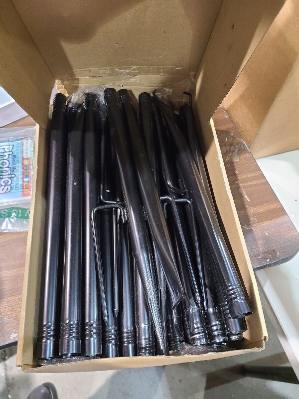 Photo 1 of 10Ft String Light Poles 4 Pack,Light Poles for Outside Lights,Outdoor with Fence Brackets Hanging Lights,Metal Stand Deck Patio Backyard