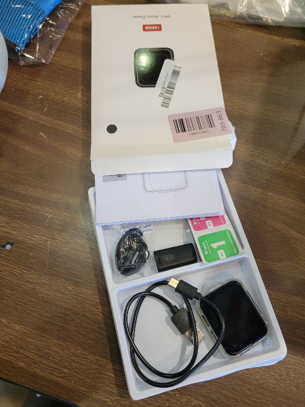 Photo 1 of 128GB MP3 Player with Bluetooth 5.3, Portable Digital Lossless Music Player with Built-in Speaker, 2.0 in Full Touch Screen, HiFi Sound, FM Radio, Voice Recorder, Earphones Included