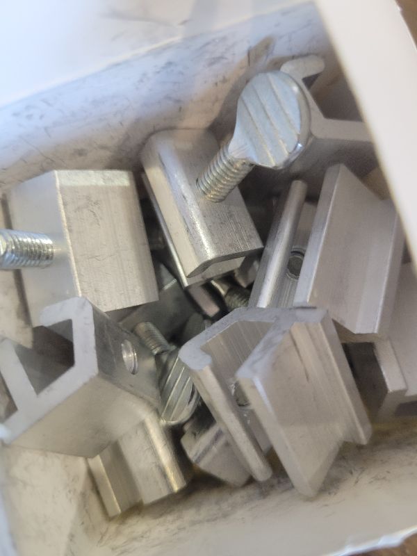 Photo 1 of 15 Sets Sliding Window Locks Bulk Aluminum Metal Security Door Locks Adjustable with Keys for Safety, Silver