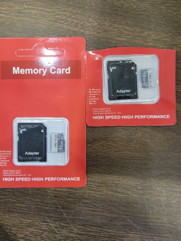 Photo 1 of 2 Pack Memory Card 16GB with Adapter, High Speed TF Card, UHS-I C10 A1 Memory TF Card for Tablet/Mobile Phone/Camera/Car Audio/Game Console (TF183 White Gray 16GB)