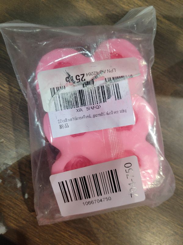 Photo 1 of 2 Pcs Rose Silicone Fondant Molds 6 Cavity Flower Cake Resin Mold Candy Chocolate Ice Cube Fondant Molds Kitchen Baking Tools for Sugarcraft Cake Decorating