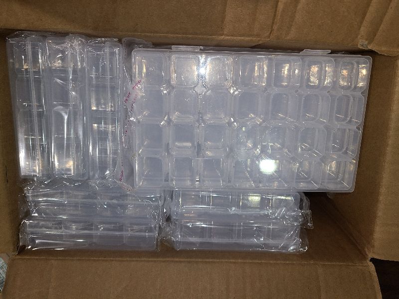 Photo 1 of 14 Pack Diamond Painting Storage Containers Bulk, 392 Slots Bead Organizer Box with 28 Grids Each, Diamond Painting Accessories Storage Case with 810 Label Stickers for Art and Embroidery Supplies
