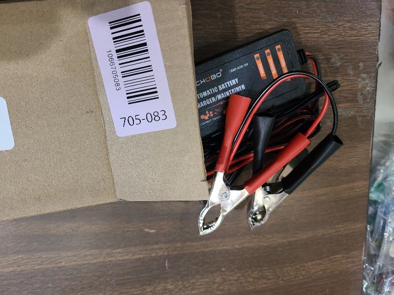 Photo 1 of 12v 2A Battery Charger, Trickle Charger for Lawn Mower Battery, Motorcycle, car, Boat, ATVs, Riding andMore -2000mA Battery Maintainer and Desulfator withIntelligent Interface