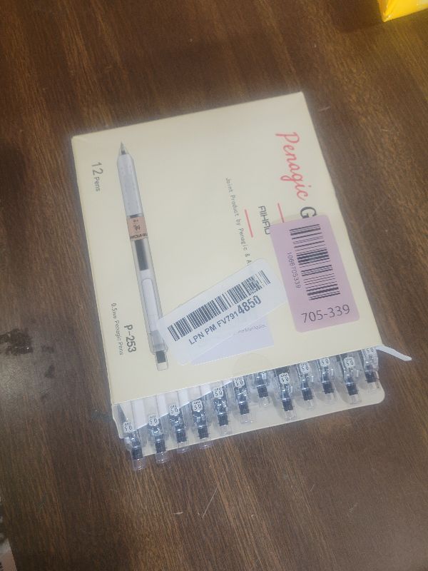 Photo 1 of 12 Pcs, Gel Pens 0.5mm, Retractable Pens, Black Pens 0.5 Fine Point, Style of Japanese Gel Pen, Retractable Gel Pens for Asian Korean Japan Office School Supplies