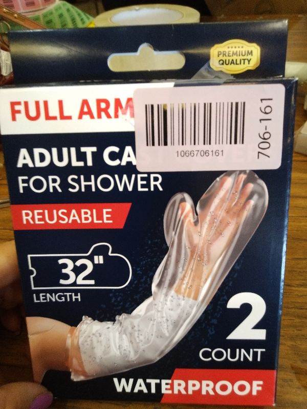 Photo 1 of 100% Waterproof Cast Covers for Shower Arm - Tight Seal - 2pk Adult Reusable Cast Protectors - Full Arm Bag Sleeves for Wounds Care - After Surgery Shower Bag for Hand, Wrist, Elbow, Forearm