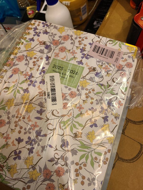 Photo 1 of 2026 Appointment Book, Hardcover Planner 12 Months Weekly and Monthly (January 2026 - December 2026), 8.5"x11" Daily Hourly Planner 60-Minute time Slots, Spiral Calendar Schedule Book for Work School Teacher Student, Purple Floral