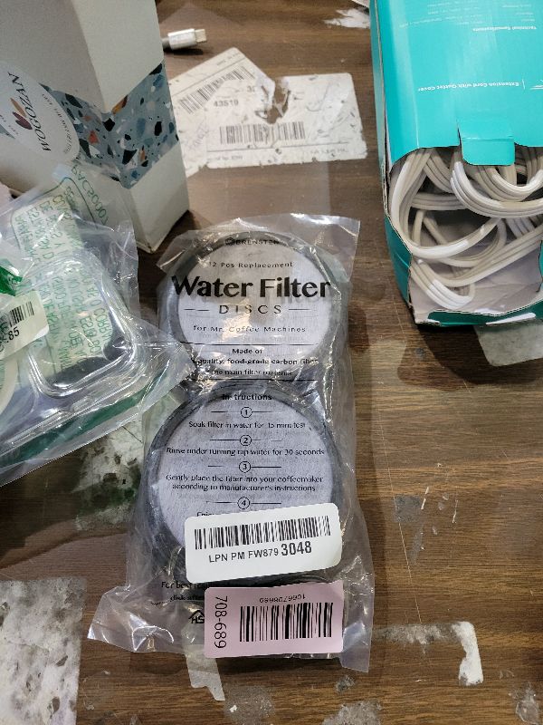 Photo 1 of 12-Pack Replacement Charcoal Water Filter Discs for Mr. Coffee Brewers Coffee Machines