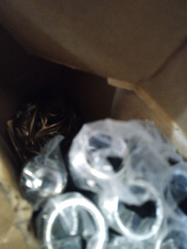 Photo 1 of 1 Inch Curtain Rod For Windows 66 to 120 Inches, Heavy-Duty Adjustable Decorative Curtain Rod With Rattan Leaf Hollow Finials For Bedroom And Living Room Bronze