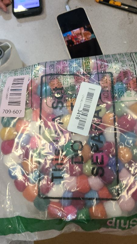 Photo 1 of 2 Pieces Felt Ball Trivet Round Felt Ball Coasters Handmade Trivet Multi Color Pot Mat Colorful Hot Plate Holder Heat Resistant Pot Holder for Table Desk Kitchen Decor Accessories