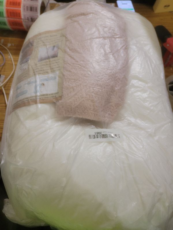 Photo 1 of 1 MIDDLE ONE Body Pillow for Adults, Bolster Pillow with Removable Velour Cover, Long Round Roll Cylinder Pillow for Bed, 47" x 7.87", Dusty Pink