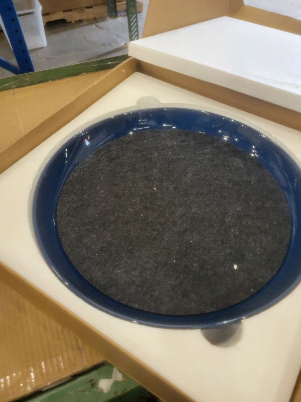 Photo 1 of 1 Pack Plant Saucer Pot Trays 14 Inch, Deep Plant Saucers Water Catcher Tray for Indoor & Outdoor Planters,Bird Bath Durable Ceramic Plant Tray for Flower Pot ?14 inch Blue?