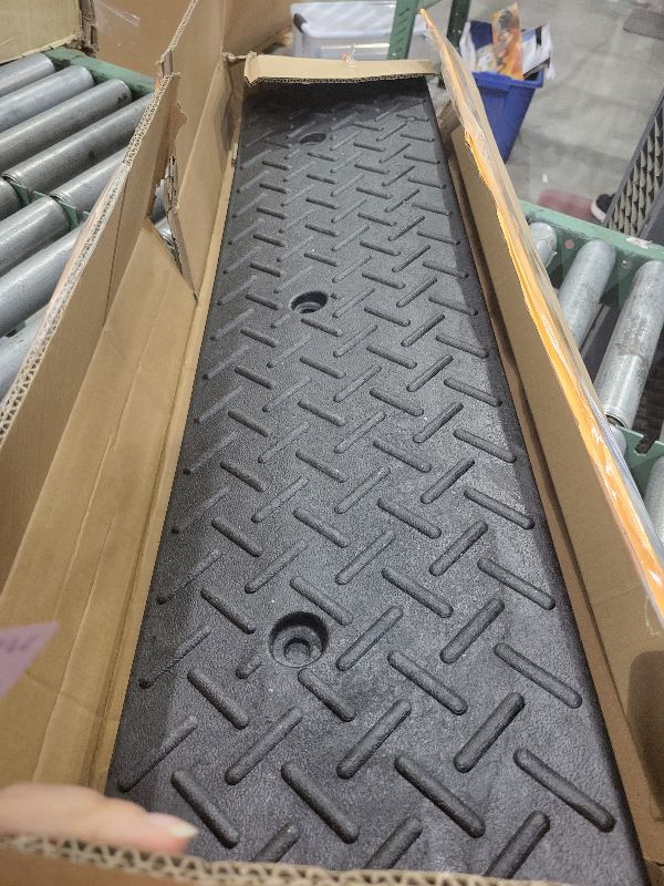 Photo 1 of 2 Pcs 2" Rubber Curb Ramp Threshold Ramps,2" H 38.5" L 9.5" W.Heavy Loading 3 Tons(6600 LB) Capacity,Car Slope for Driveway Dock Bike Vehicle Warehouse Motorcycle (2" H)