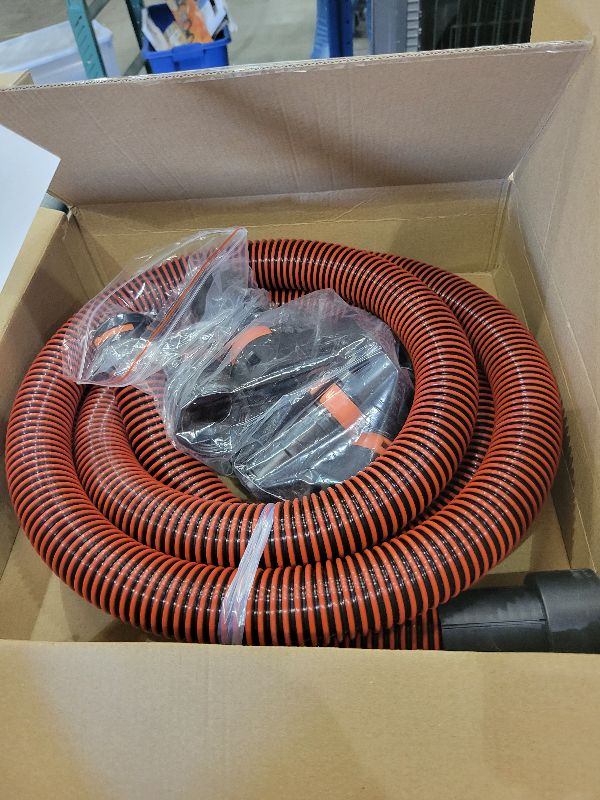 Photo 1 of 10FT Shop Vac Hose with 6 Adapter Attachments,Fits 1-1/4" Vacuum Cleaner Hose,Multi-Size Fittings 0.9" to 1-3/4",Universal Shop Vac Accessories (Please Confirm Hose Size Compatibility)