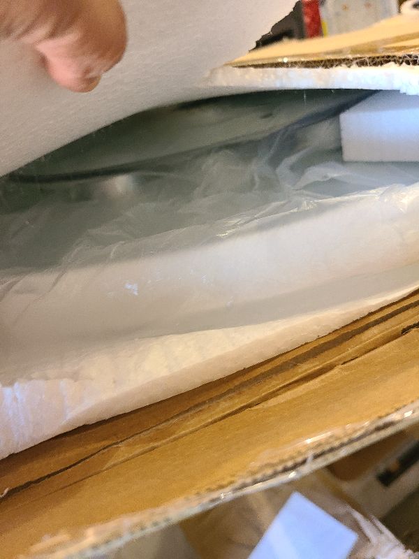 Photo 1 of 24" Glass Lazy Susan for Dining Table with 6 Rotating Wheels Table Top Centerpiece Kitchen Turntable Large Round Silent & Smooth Spin