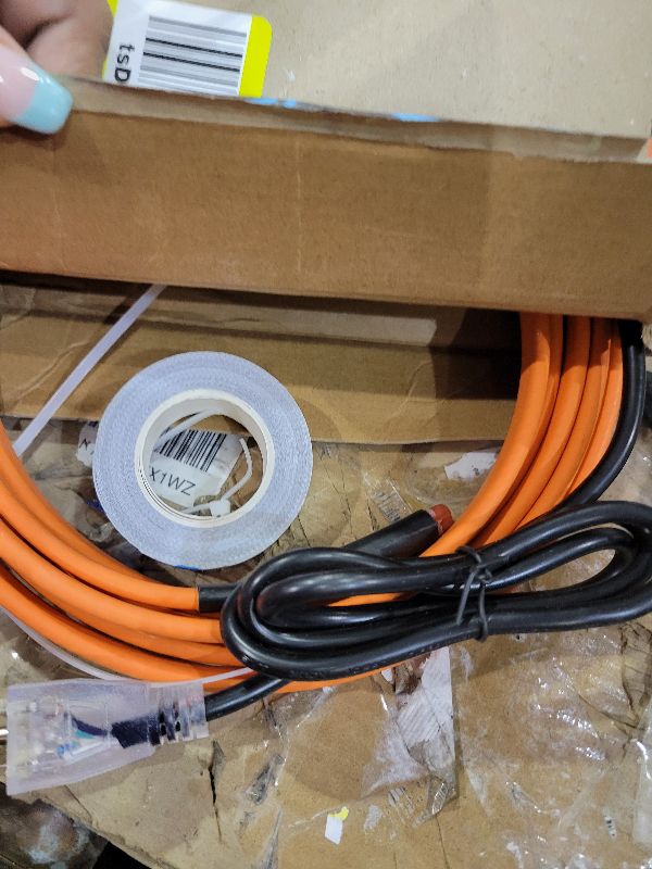 Photo 1 of 12FT Heat Tape for Water Pipes Freeze Protection IP65 Waterproof 8W/FT 110V BDDFOTO Water Pipe Heat Cable With Thermostat Self-Regulating Pipe Heater for House Garden/RV Camper