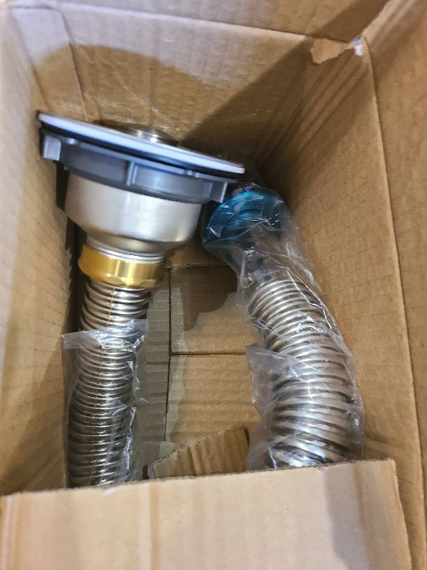Photo 1 of 1 1/2 p trap, 201 stainless under sink plumbing kit, odor proofunder sink pipe replacement kit, suitable for bathrooms/kitchens (style-23in)
