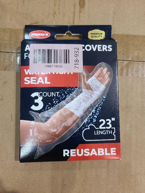 Photo 1 of 100% Waterproof Cast Covers for Shower Arm - Tight Seal - 3pk Adult Reusable Cast Protectors - Half Arm Bag Sleeves