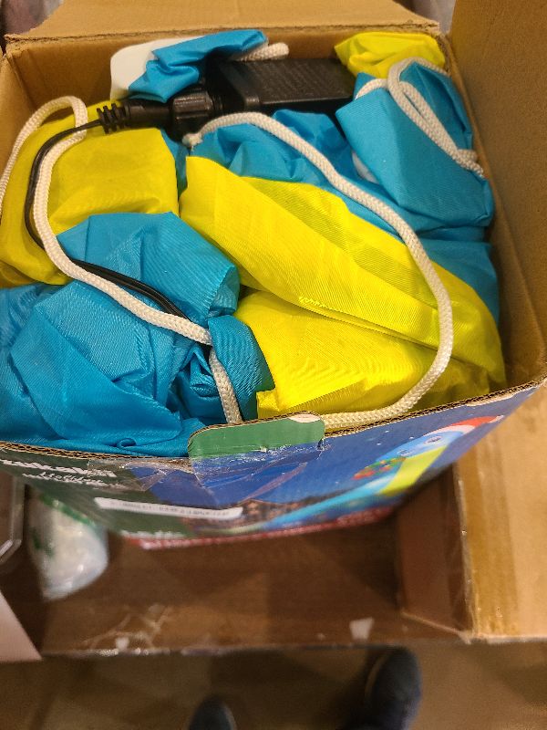 Photo 1 of 12FT Giant Christmas Inflatables Decoration Dinosaur Built-in Bright LED Lights & Extra Strong Blower Blow Up Yard Decoration Blowups with Large Huge Xmas Wreath Hat for Holiday Party Xmas New Year