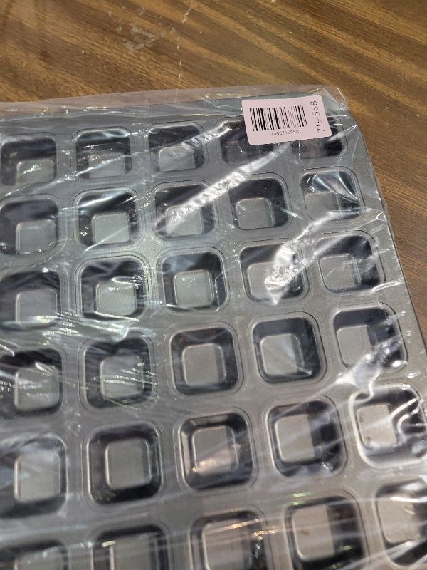 Photo 1 of 2 Pcs 48-cavity Mini Brownie Bites Baking Pan Mini Square Cake Pans Square Small Muffin Tin Nonstick with Dividers Heavy Duty Carbon Steel Cupcake Tool for Cheesecake Cake Party Supplies