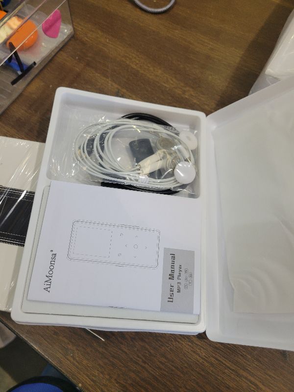 Photo 1 of 128GB MP3 Player with Bluetooth 5.2, AiMoonsa Music Player with Built-in HD Speaker, FM Radio, Voice Recorder, HiFi Sound, E-Book, Earphones Included