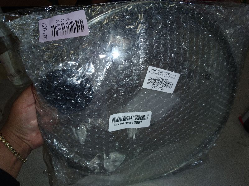 Photo 1 of 13 Inch Pan Lid Tempered Glass Pot Lid Replacement Pan Cover for 12.5"-13" Cast Iron Skillets, Frying Pans, Pots and Wok, Clear