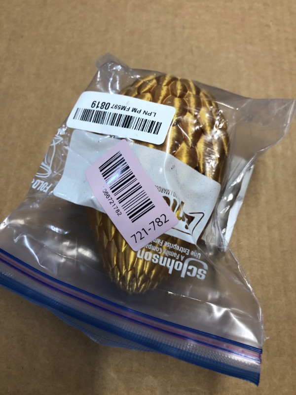 Photo 1 of ***DAMAGED - SEE NOTES/PICTURES***Flavery 3D Printed Dragon Egg - Gold - Easter Basket Stuffers, Surprise Egg with 12" Flexible Crystal Dragon Inside, Mythical 3D Printed Gift Toy, Desk Executive Pet, Figurine Decor for Birthday