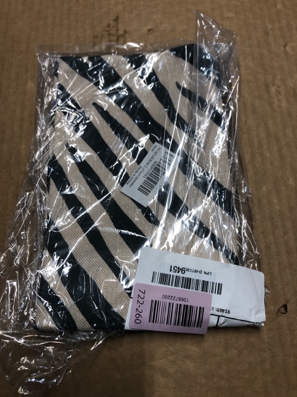 Photo 1 of ***GREEN***TKS MITLAN Brown Zebra Stripe Pillow Covers 12x20 Inch Tiger Animal Fur Beige Abstract Exotic Decorative Throw Pillow Covers Cushion Case for Home Sofa Couch Decoration