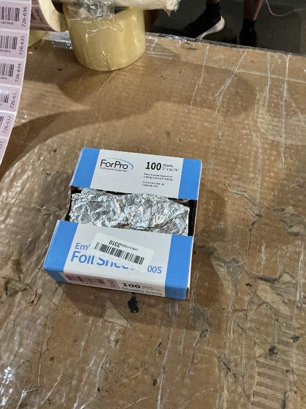 Photo 1 of **SEE NOTES** ForPro Professional Collection Embossed Foil Sheets 500S, Aluminum Foil, Pop-Up Dispenser, for Hair Color Application and Highlighting Services, Food Safe, 5" W x 10.75" L, 100-Count