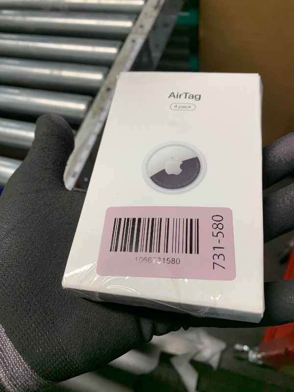 Photo 1 of ***PARTIAL SET (MISSING TWO) - PRICE ADJUSTED*** 
Apple AirTag (1st Generation) - 4 Pack. Keep Track of and find Your Keys, Wallet, Luggage, Backpack, and More. Simple one-tap Set up with iPhone or iPad, Bluetooth