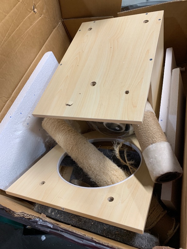 Photo 1 of ***DAMAGED, SEE PHOTOS***
Cat Tree, 66.9-Inch Cat Tower with Litter Box Enclosure, Large Condo with Food Station, Storage, Scratching Posts, Hammock, Washable Cushions
