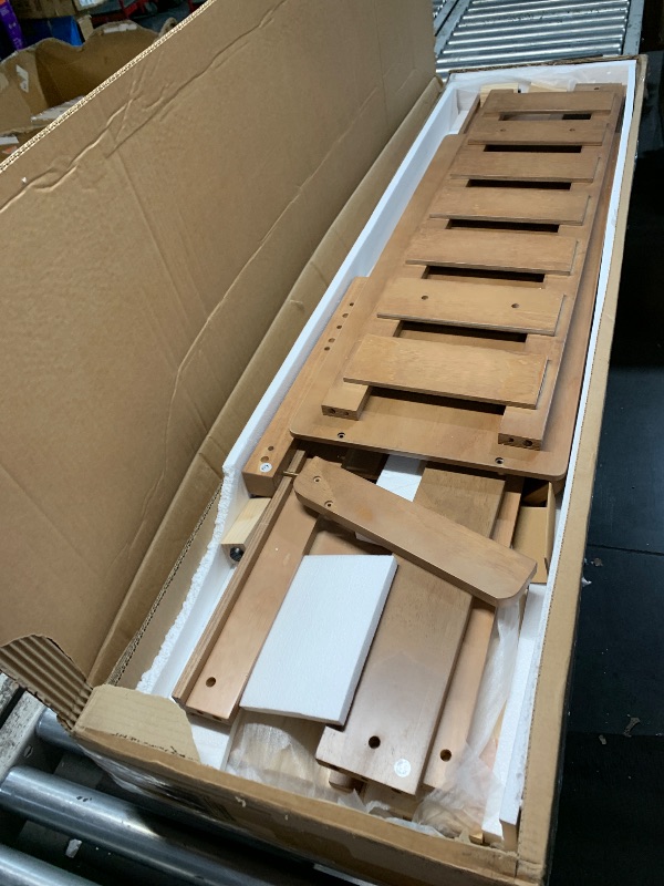 Photo 1 of ***PARTIAL SET (BOX 2) - PRICE ADJUSTED*** 
***TRUCK/TRAILER PICKUP ONLY*** 
Bellemave Queen Size Floor Bed with Slats and Safety Guardrail, Queen Size Montessori Floor Bed with Fence and Built-in Bookshelf, Easy Assemble Montessori Beds for Girls, Boys, 