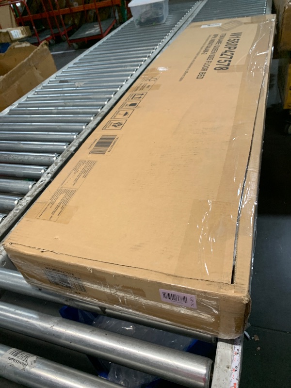 Photo 1 of ***PARTIAL SET (BOX 2) - PRICE ADJUSTED*** 
***TRUCK/TRAILER PICKUP ONLY*** 
Bellemave Queen Size Floor Bed with Slats and Safety Guardrail, Queen Size Montessori Floor Bed with Fence and Built-in Bookshelf, Easy Assemble Montessori Beds for Girls, Boys, 