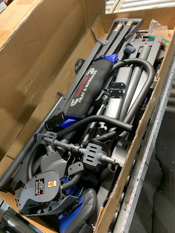 Photo 1 of ***MISSING HARDWARE***
INNOVA HEALTH AND FITNESS ITM4800 Advanced Heat and Massage Inversion Table,Black/ Blue / Gray