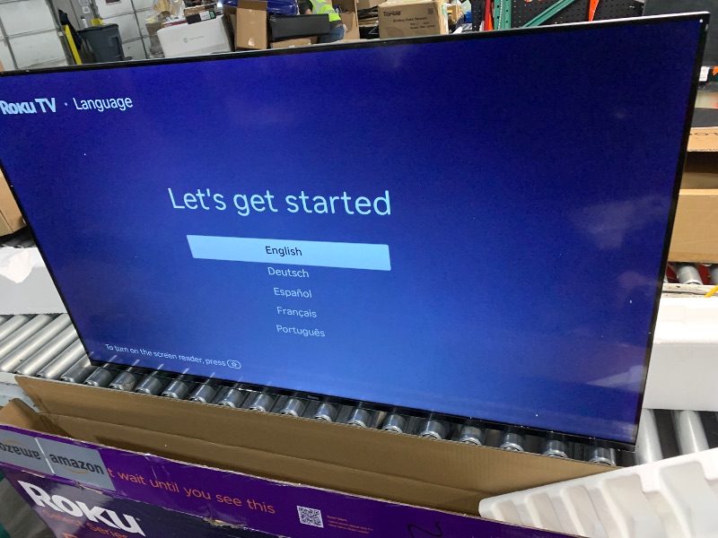 Photo 1 of ***SEE PHOTOS***
***TRUCK/TRAILER PICKUP ONLY*** 
Roku Smart TV 2025 – 55-Inch Select Series, 4K HDR TV – Roku TV with Enhanced Voice Remote – Flat Screen LED Television with Wi-Fi for Streaming Live Local News, Sports, Family Entertainment