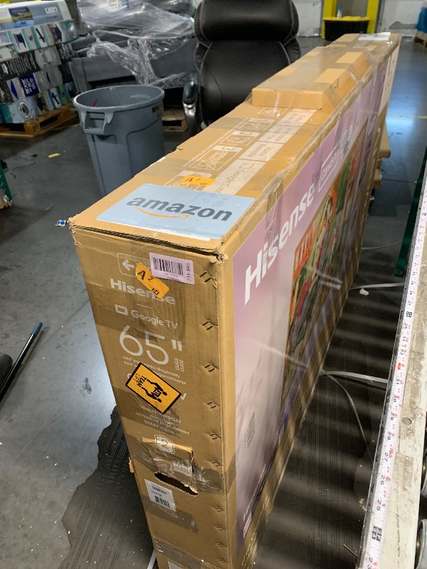 Photo 1 of ***NEW, OPENED FOR TESTING***
***TRUCK/TRAILER PICKUP ONLY*** 
Hisense 65-Inch Class QLED 4K S7N CanvasTV™ Series Dolby Vision HDR Google Smart TV (65S7N) - 144Hz, Art Mode, Anti-Glare Panel, Hi-Matte Display, Frame & UltraSlim Wall Mount Included
