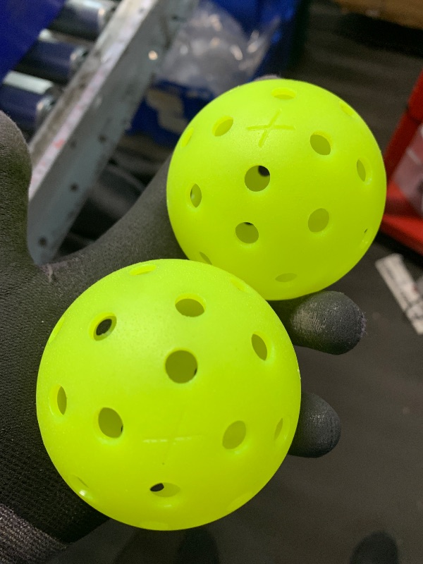Photo 1 of ***STOCK PHOTO FOR REFERENCE ONLY***
***ONLY 2  BALLS*** 
Amazon Basics Outdoor Pickleball Balls, USAPA Approved, Yellow