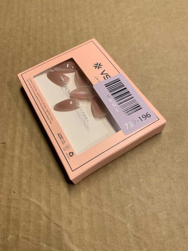 Photo 1 of ***MISSING MULTIPLE***
VSALON Press On Nails Almond, 32 Pcs 16 Sizes Cat Eye Press On Nails French Tip Nude Medium Sparkly Fake Nails With UV Glue Reusable Stick On Nails Semi-transparent Valentines Gift For Women
