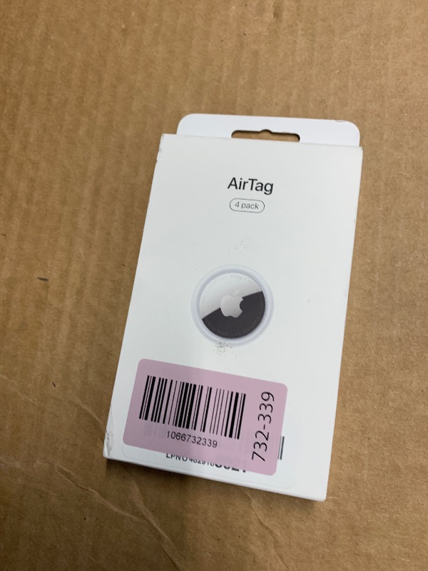 Photo 1 of ***FACTORY SEALED*** 
Apple AirTag (1st Generation) - 4 Pack. Keep Track of and find Your Keys, Wallet, Luggage, Backpack, and More. Simple one-tap Set up with iPhone or iPad, Bluetooth