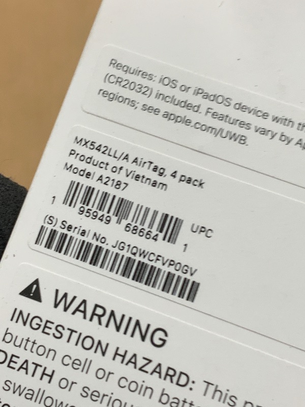 Photo 1 of ***FACTORY SEALED*** 
Apple AirTag (1st Generation) - 4 Pack. Keep Track of and find Your Keys, Wallet, Luggage, Backpack, and More. Simple one-tap Set up with iPhone or iPad, Bluetooth