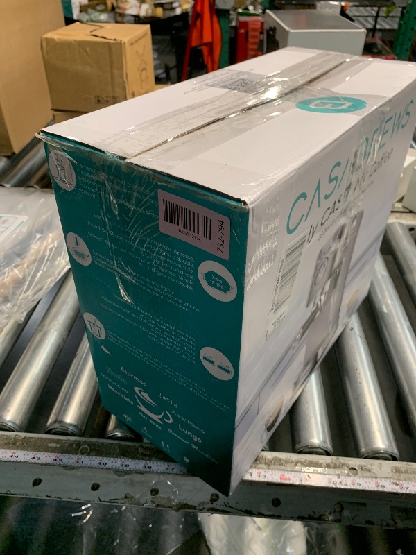 Photo 1 of ***DAMAGED, SEE PHOTOS***
CASABREWS CM5418 Espresso Machine 20 Bar, Compact Espresso Maker with Steam Milk Frother, Stainless Steel Coffee Machine with 34oz Removable Water Tank for Cappuccino, Gift for Women or Men, Silver