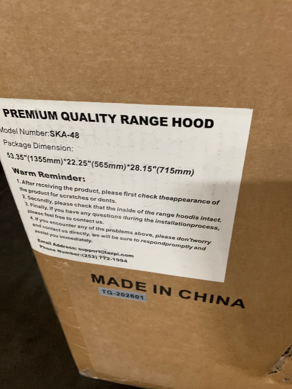 View 3 of ***FACTORY SEALED***
***TRUCK/TRAILER PICKUP ONLY***
48 inch Range Hood Wall Mount, 1500 CFM with 4-Speed Gesture Sensing & Touch Control, Stainless Steel Ducted Kitchen Stove Vent Hoods with 4 LED Lights, Time Setting, Dishwasher-Safe Baffle Filters