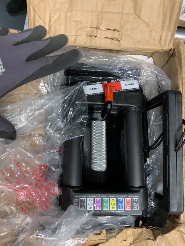 Photo 1 of ***ONE***
***STOCK PHOTO FOR REFERENCE ONLY***
PowerBlock Elite EXP Adjustable Dumbbells, Sold in Pairs, Stage 1, 5-50 lb. Dumbbells, Durable Steel Build, Innovative Workout Equipment, All-in-One Dumbbells, Expandable with Expansion Kits