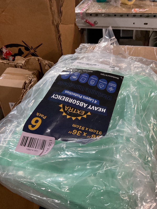 Photo 1 of (ONLY 3) 6 Pack 36” x 36” Extra Heavy Absorbency Washable Underpads, Waterproof Quick Drying Nursing Pads Incontinence Bed Pads, Reusable Washable Pee Pads for Dogs, Diaper Changing & Adults