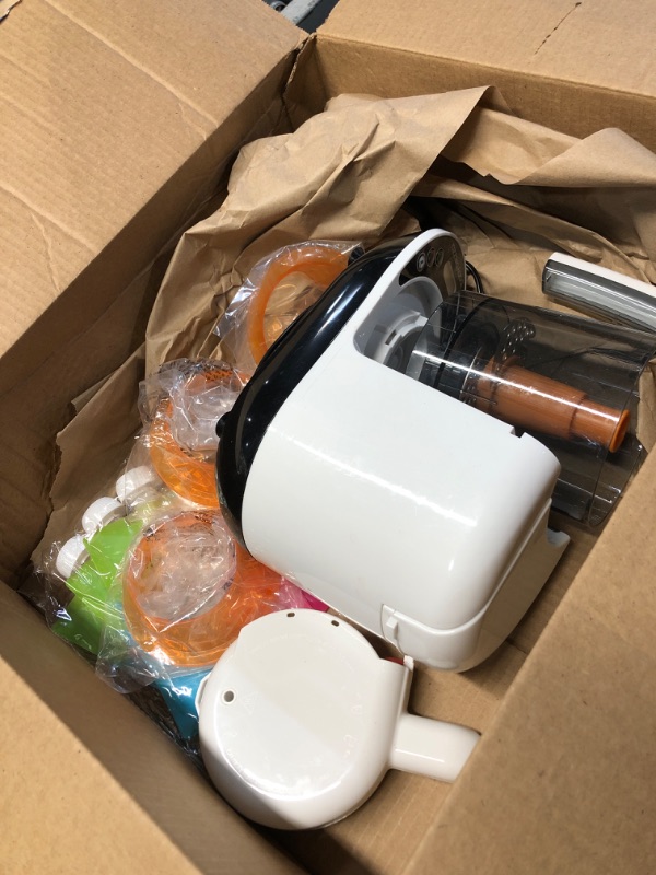 Photo 1 of ***STOCK PHOTO FOR REFERENCE ONLY***Cold Press Juicer Machines - Slow Masticating Juice Extractor with Wide Feed Chute, High Yield Juice Maker for Fruit & Vegetable - Easy to Clean Quiet Machine Extractor de Jugos(white)