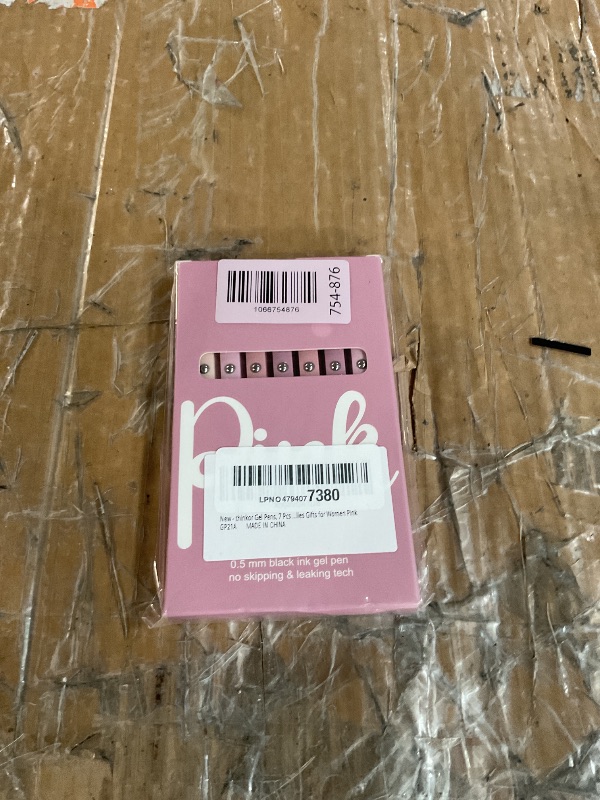 Photo 1 of *** Factorysealed thinkor Pink Gel Pens Black Ink, 7 Pcs 0.5mm Quick Dry Fine Point Smooth Writing Pens, Cute Office School Supplies Gifts for Women Student