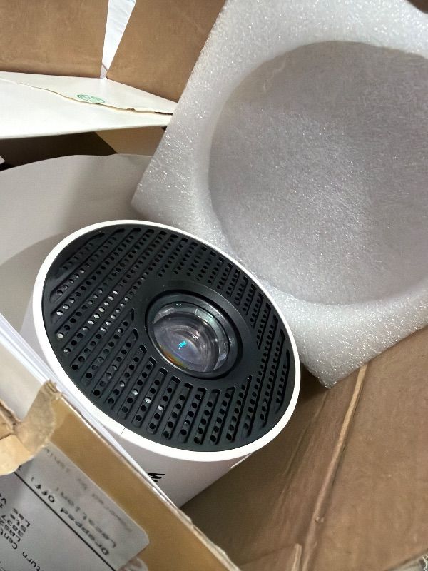 Photo 1 of [Built-in Apps & 2026 Upgraded] Mini Projector with WiFi 6 and Bluetooth 5.4 Support 4K 1080P Auto Keystone 180° Rotatable Projector Portable Compatibile with HDMI/TV Stick/Memory Stick/Laptop, White