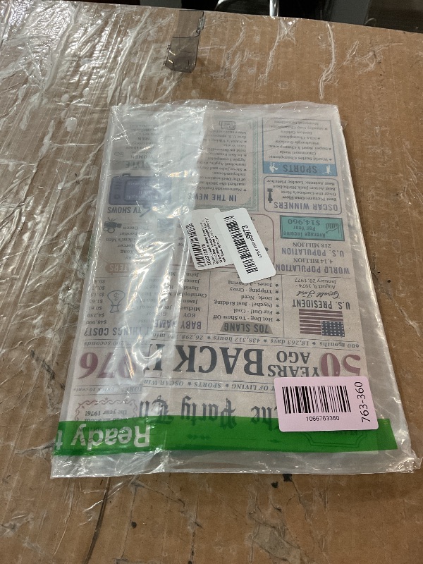 Photo 1 of ***DAMAGED - SEE NOTES/PICTURES*** Trgowaul 50th Birthday Decorations Women Men, Vintage Colorful Back in 1976 Birthday Poster Acrylic Table Sign with Stand, 50 Anniversary Decor Gifts for Men,Vintage 50 Year Old Party Supplies Decor